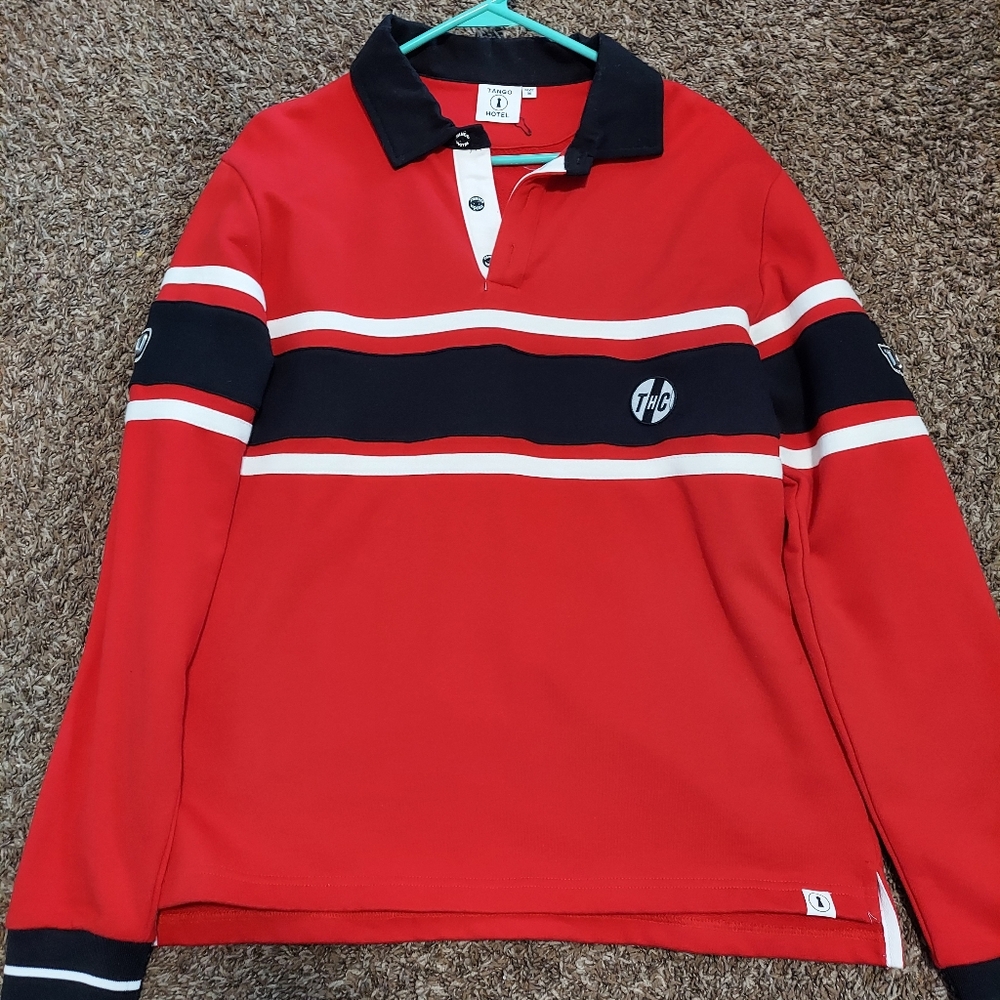 Tango hotel Rugby Red and Black Never worn Size Medium Fit true to size